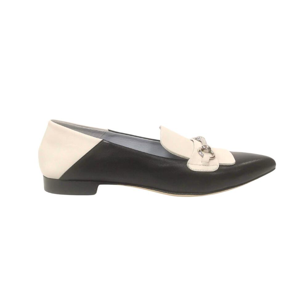 NEW CALPIERRE women's two tone sandal in shiffon nero/cangloss